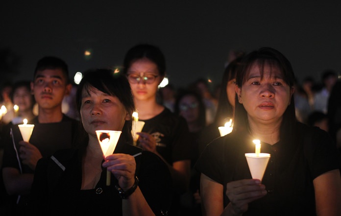 The general public will not be allowed to enter the ceremonial site during the Royal Cremation Ceremony. However, officials will allow them to stay in the National Theater area, where public performances are held. (AP Photo/Sakchai Lalit)