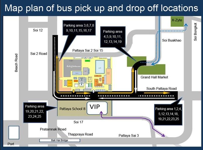 The city has designated parking lots for mourners attending the city’s mirror royal cremation ceremony at Chaimongkol Temple.