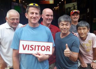 Rob Knight and the visitors.