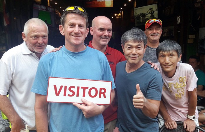 Rob Knight and the visitors.