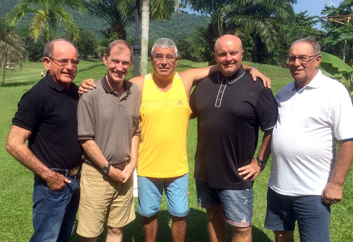 (From left) Paddy Devereux with Jonathan Pratt, Martin Hayes, Dave Smith & David Lusha.