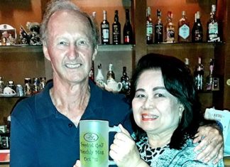 Daryl Evans (left) with Lek.