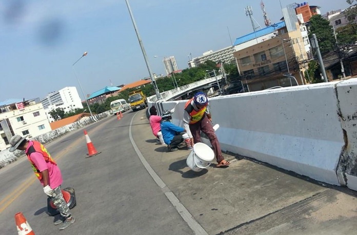 The Bali Hai flyover is getting fixed up in preparation for this month’s international fleet show.