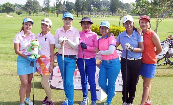 Lady golfers line up at the October PAGS monthly