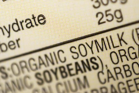 This file photo shows the ingredients label for soy milk at a grocery store in New York. The U.S. Food and Drug Administration announced it wants to remove a health claim about the heart benefits of soy from cartons of soy milk, tofu and other foods, saying the latest scientific evidence no longer shows a clear connection. (AP Photo/Patrick Sison, File)