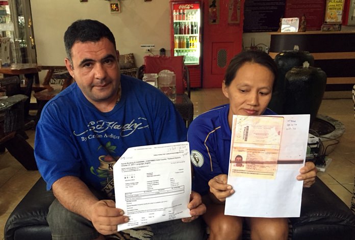 Alexander Katz, an executive with Eastern Star Co., which operates the Pattaya Holiday Lodge on South Road, and hotel manager Supaporn Sae-ung showed the media negative reviews on travel websites Agoda and Trip Advisor he said were posted by a guest in order to ruin his business.