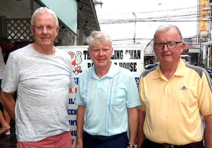 Bill McGarvie with Eric Black and Colm Mullen.