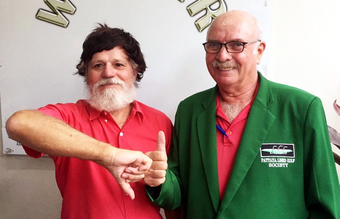 John Anderson (right) with Bryan Barrell.