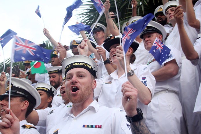 The Australian Navy puts on an impressive show.