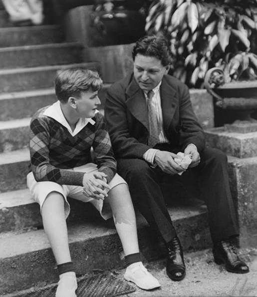 George Enescu and one of his pupils in 1931, a very young Yehudi Menuhin.