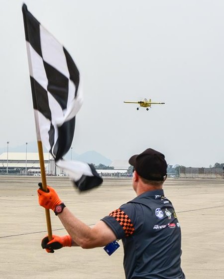 The chequered flag awaits one of the intrepid flyers at U-Tapao Air Base, Sunday, Nov. 19.