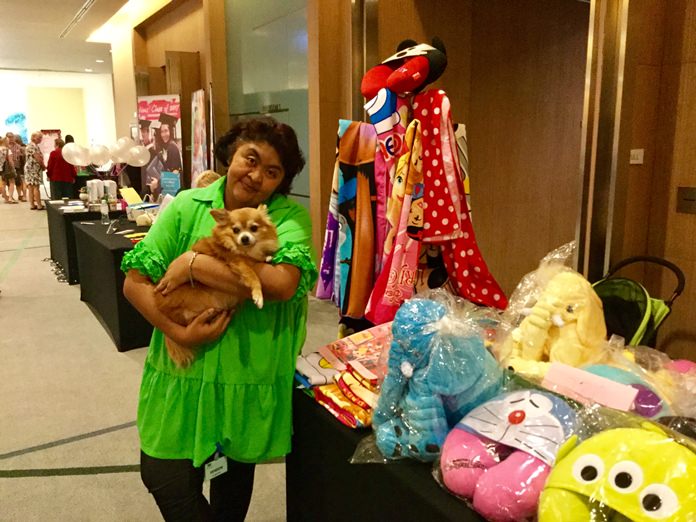 Vicky Malhotra and Brownie at her stall.