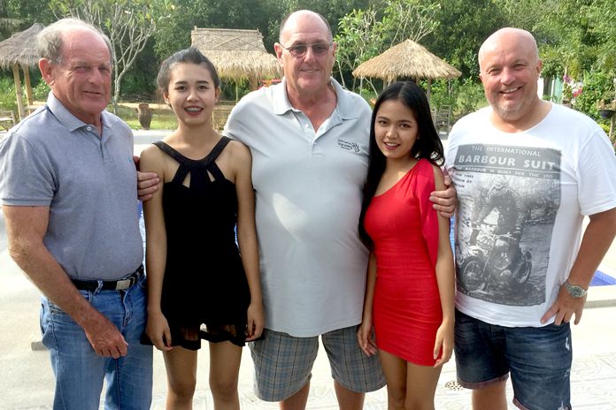 Paddy, Stan & Dave with staff from the Siam Country Resort.