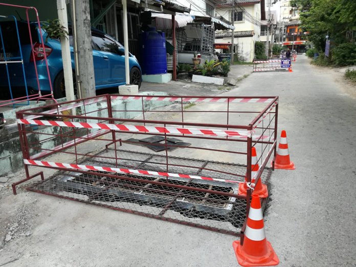 Pattaya is spending almost 3.9 million baht to replace dilapidated sewer covers on Soi Sukhumvit Soi 46/1.