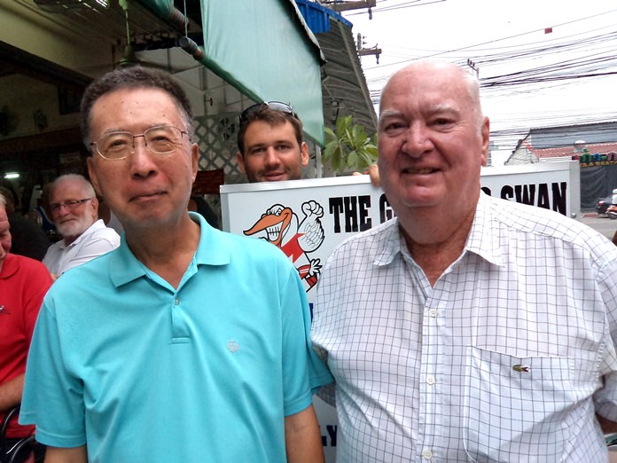 Takeshi Hakozaki (left) with Bernie McCart.