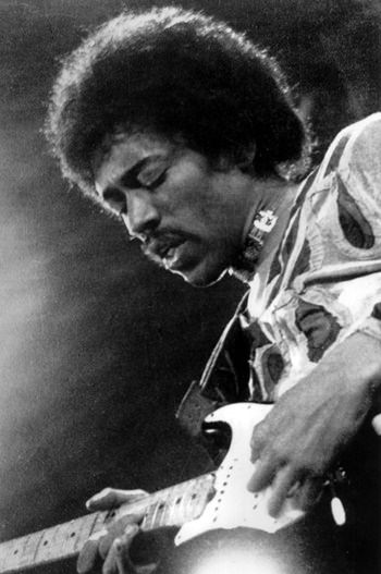 Jimi Hendrix is shown performing in this 1970 file photo. (AP Photo)