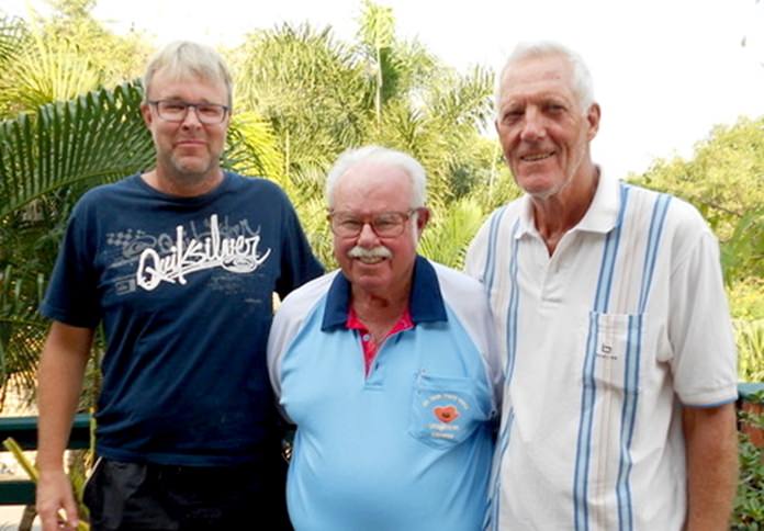 Ulf Larsson and Gordon Clegg with Dave Richardson.