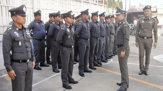 Thailand’s regional immigration chief, Pol. Maj. Gen. Sitichai Loganpai inspects the bureau’s Chonburi headquarters to evaluate the office’s preparedness.