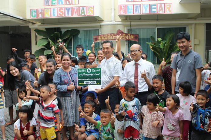 The Rabbit Resort donated 85,000 baht raised at its photography auction to the Baan Jing Jai orphanage.