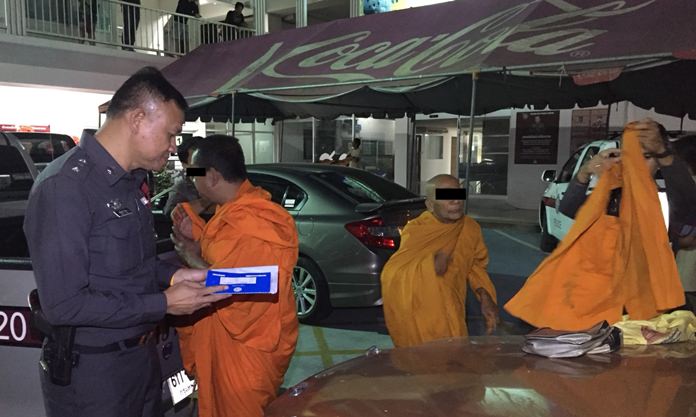Sontaya Homhuan, 54, and Sombat Menthong, 70, were arrested and disrobed after failing a drug test in Pattaya.