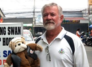 Geoff Bracegirdle with D-For the charity collector.