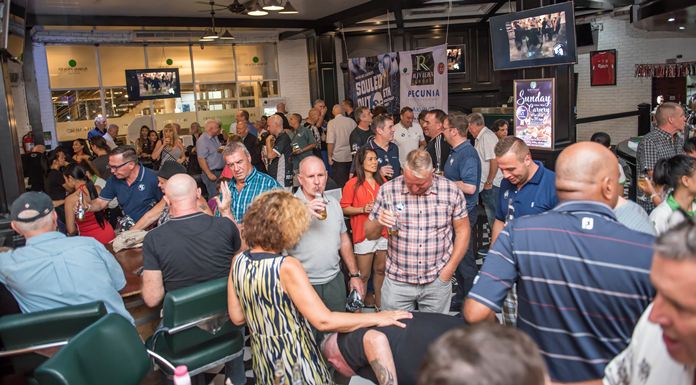 The dance floor at Robin Hood Tavern was packed throughout the evening.