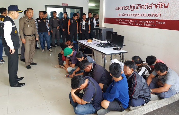 Fifteen people were arrested when authorities raided two underground casinos in Pattaya and Jomtien Beach.