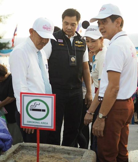 Mayor Anan Charoenchasri has given authority to implement the ban to the Marine and Coastal Resources office. However, police and municipal officers also will be enforcing the ban and can heavily fine or arrest smokers lighting up outside designated areas.