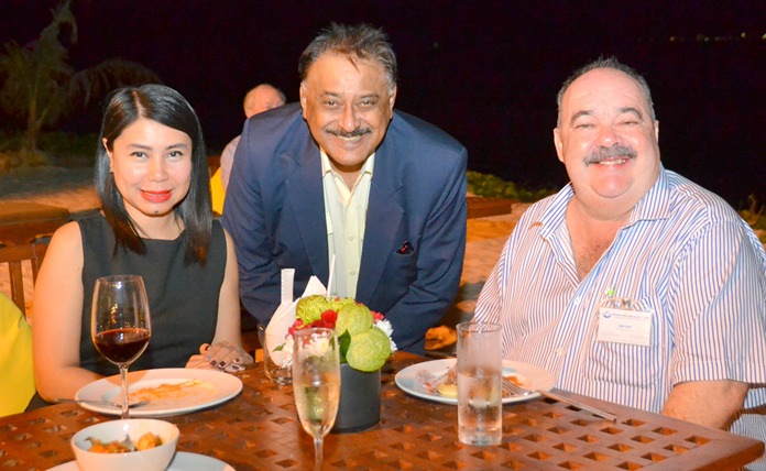 (L to R) Wanarom Hiranprapakul, Marketing Manager of Macallan Insurance Broker Co., Ltd., Peter Malhotra, MD of Pattaya Mail Media Group, and Jack Levy, Managing Director of Macallan Insurance Broker Co., Ltd.