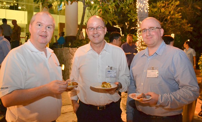 (L to R) Bruno Merlin, ASEAN WARPEC Project Manager of Sewells Group, Daniel Reinle, Vice President of Siemens Limited, and Baptiste Rozotte, Team Leader of RLC.