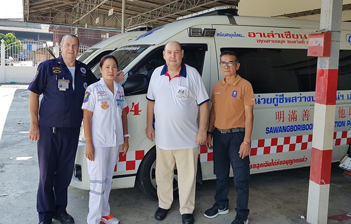 After an exciting day out in the field, we pose for a photo with a foundation official.