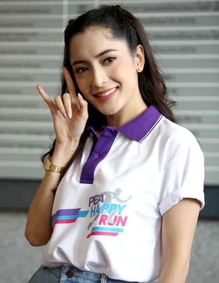 Celebrity Pinky Sawika will line up at the start of the PEA Happy Run in Pattaya on Saturday, January 27.
