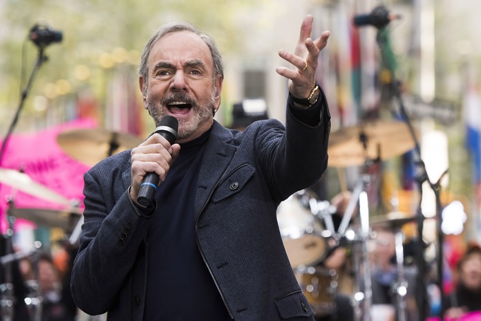 Neil Diamond is shown performing on NBC’s “Today” show in New York in this Oct. 20, 2014 file photo. (Photo by Charles Sykes/Invision/AP)