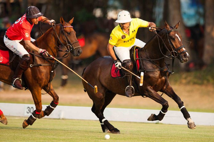 Axus and Royal Pahang do battle in the final of the Thai Polo Open.