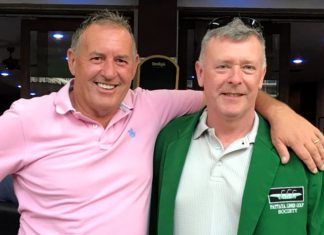 Simon Watts (right) with Phil Davies.