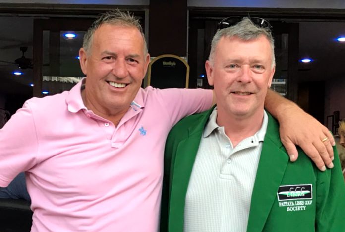 Simon Watts (right) with Phil Davies.