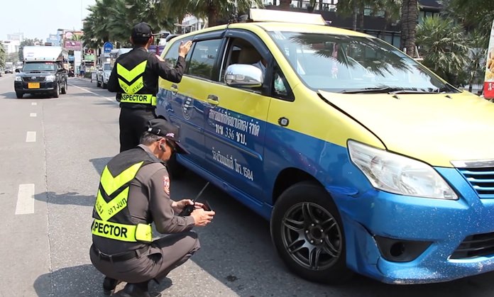 The Chonburi Department of Land Transport launched a one-day “crackdown” on Pattaya metered taxis after numerous complaints about overcharging.