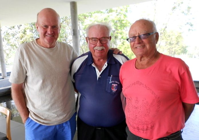 Jan Lovgreen (right) with Tore Eliassen (left) and Dave ‘The Admiral’ Richardson.
