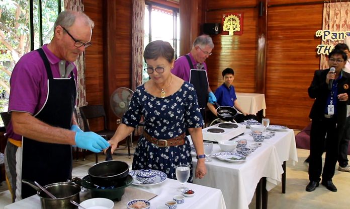 Diana Group Managing Director Sopin Thappajug opens the cooking class at the resort’s Pavilion restaurant.