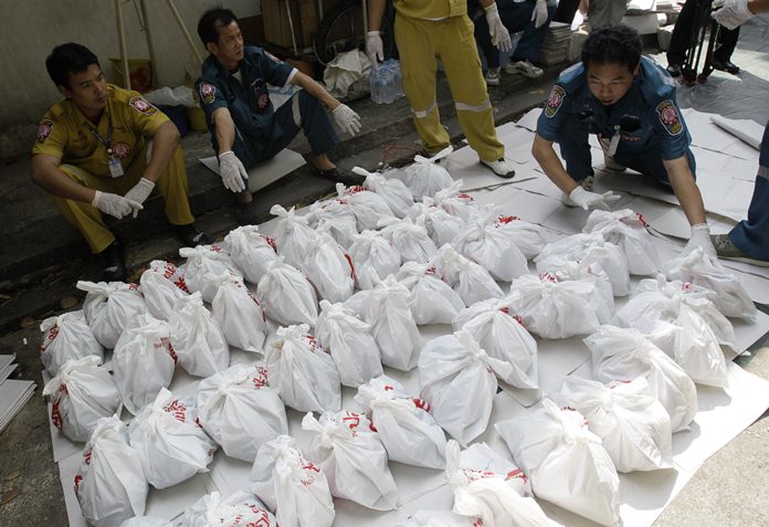 During a headline case in November 2010, police discovered over 2,000 fetuses hidden at a Buddhist temple in Bangkok. (AP Photo/file)
