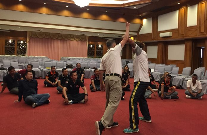Some of the volunteers are given lessons in martial arts and assisting in emergency response.