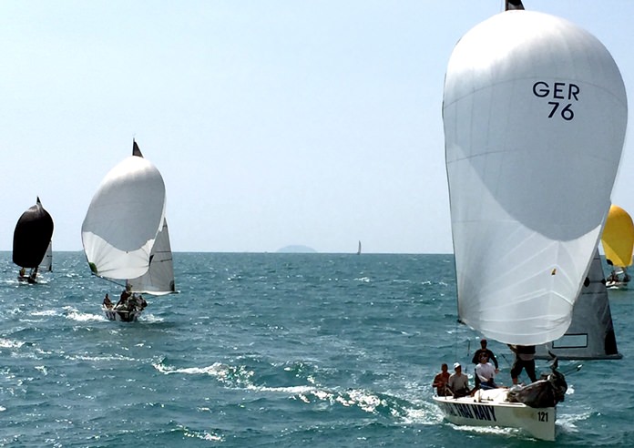 Platu craft compete on Day 2 of the regatta.