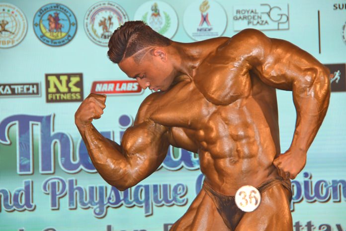 ‘Arm’ Apichai Wandee, competed in the 80 kilograms up category at the Thailand Muscle and Physique Championships 2018, held at Royal Garden Plaza from February 24-25.