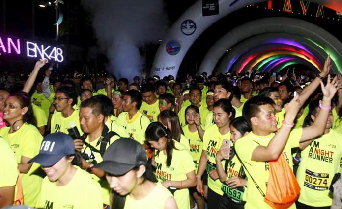 Over 3,000 participants took part in the Pattaya Night Run 2018.