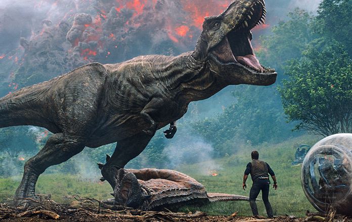 This image shows a scene from the upcoming “Jurassic World: Fallen Kingdom”. (Universal Pictures via AP)