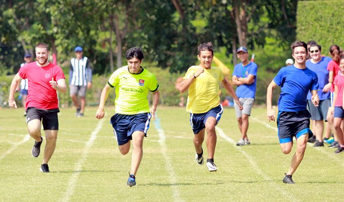 Even some teachers tried to keep up with the students during the sprints.