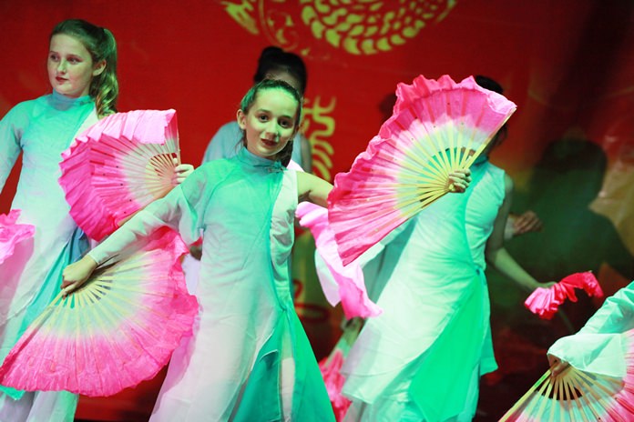 The Chinese fan dance was performed expertly.