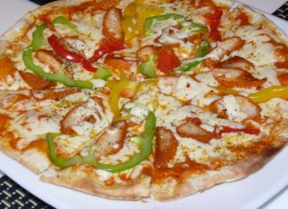An Indian spice pizza.