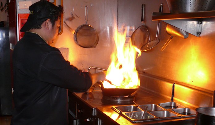 Chefs love the flambé theatre.