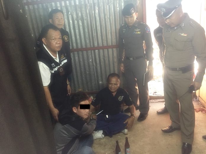 Police arrested a Cambodian laborer for allegedly stabbing a compatriot to death at a construction camp in Pattaya.